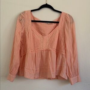 American Eagle Outfitters Peach Blouse